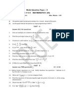 Model Question Paper - 2 Ii P.U.C Mathematics (35) : Time: 3 Hours 15 Minute Max. Marks: 100 Instructions