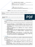 Observação de Cortes Histológicos de Testículos e Ovários