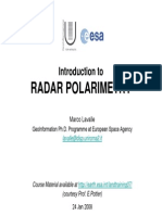 Introduction to RADAR POLARIMETRY