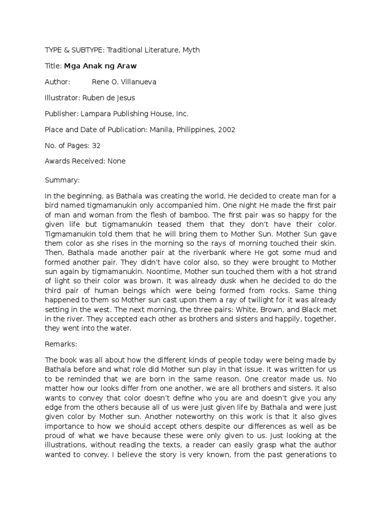 Mga Anak Ng Araw