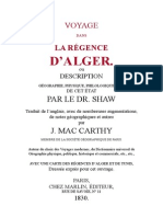 Voyage Dans La Regence D'alger (SHAW) PDF