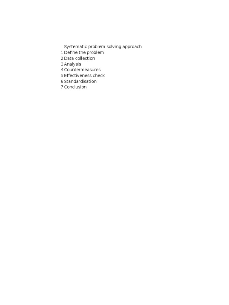 7 Steps Problem Solving Approach | PDF