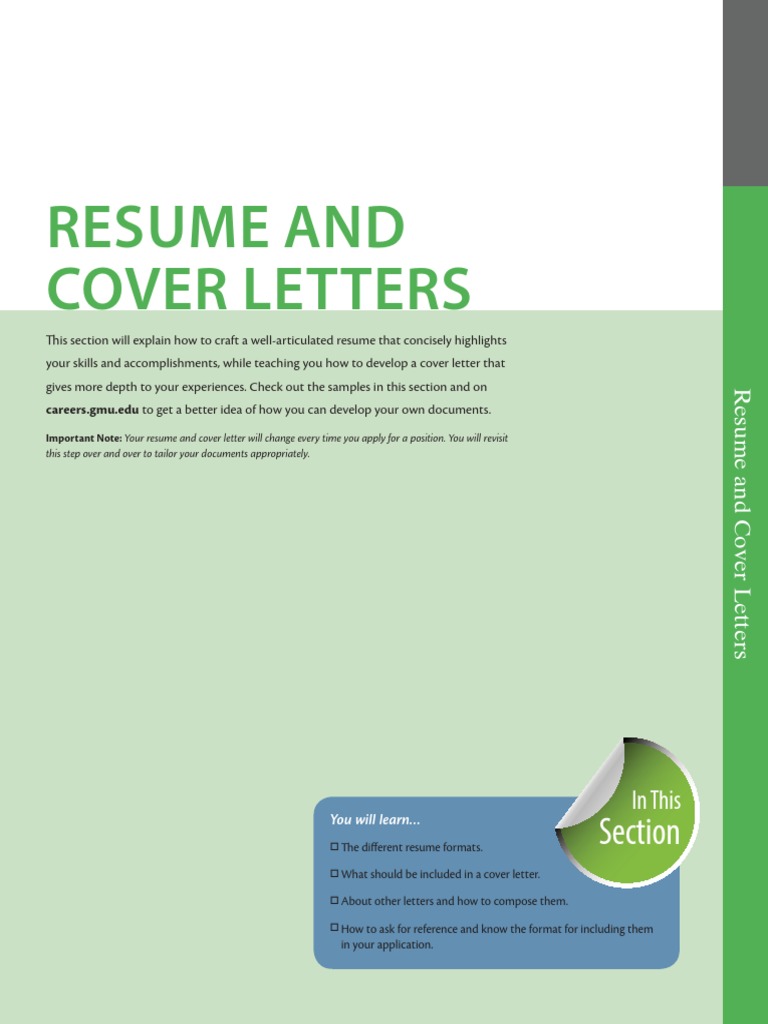 Resume and Cover Letter Guide | PDF | Résumé | Internship