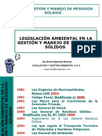 Legislacion Ambiental de Residuos Solidos