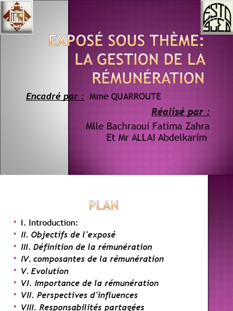 Gestion de la Rémunération en GRH | PDF | Gestion des ressources ...