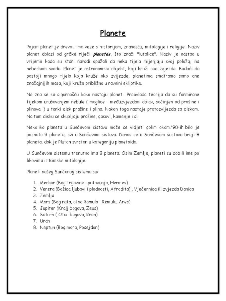 Planete | PDF