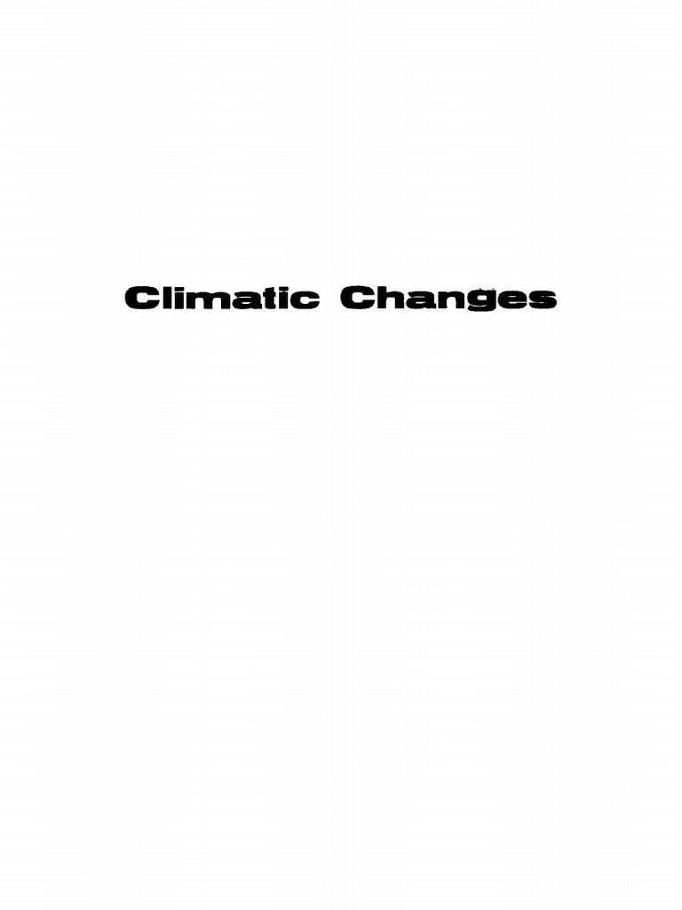 Understanding Climatic Changes | PDF | Ice Age | Climate