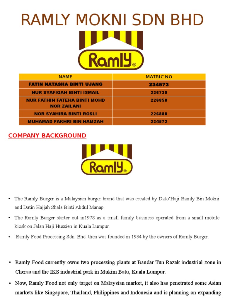 SLIDE Burger Ramly  PDF  Consumer Behaviour  Market Segmentation