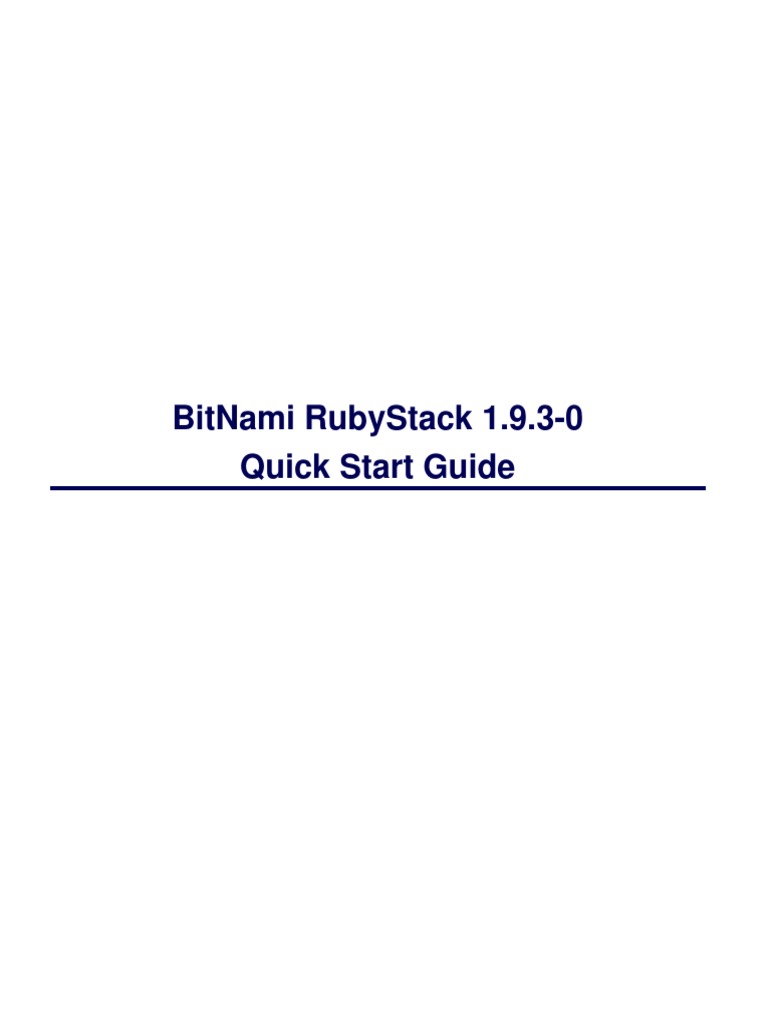 Bitnami rubystack for free