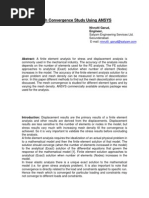 Download Mesh Convergence Study Using ANSYS by smvarunmurthy SN285600209 doc pdf