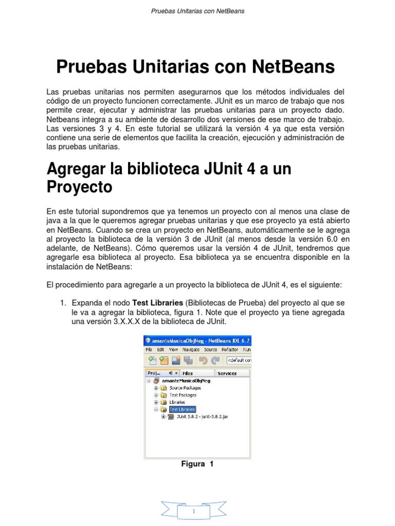 Pruebas Unitarias con JUnit en NetBeans | PDF | Frijoles Netos ...