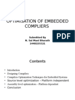 optimisation of embeded compilers