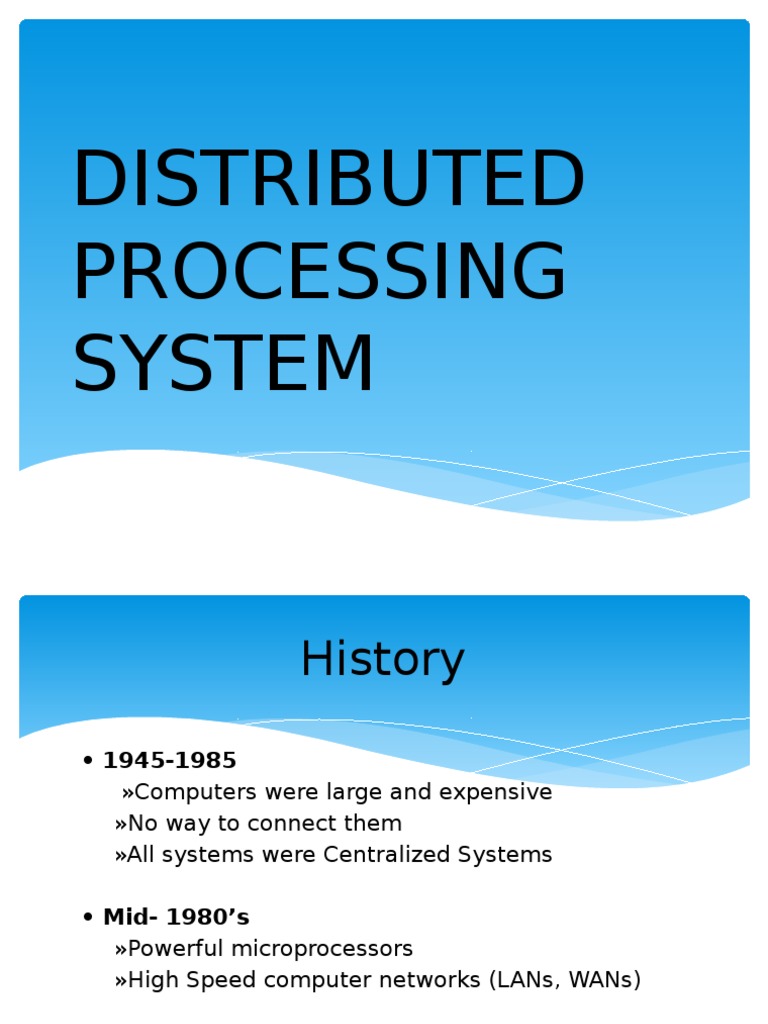 Distributed Processing System | Download Free PDF | Internet Access ...