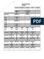 Pharmacy 1st Semester Class Schedule