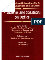 Optics Problems and Solutions