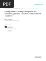 Concepciones docentes para responder a la diversidad