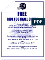 2010 Rice Football Kids Clinic