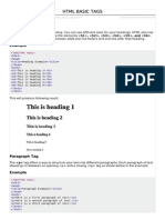 HTML Basic Tags