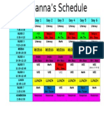 Class Schedule 2015