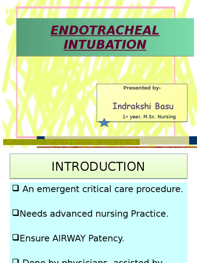 Icd 10 Code For Endotracheal Intubation Placement