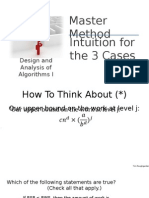 Master Method Intuition For The 3 Cases: Design and Analysis of Algorithms I