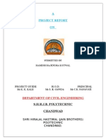 A Project Report ON: Department of Civil Engineering
