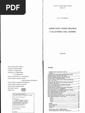 Ive Mazuran Osnivanje Vojne Granice PDF | PDF
