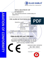 Ec Declaration of Conformity: ÜBM-03-BK-023 and VDE 0815