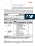 National Economicsuniversity Btec HND in Business: Assignment Front Sheet