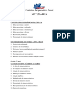 Matemtica - Contedo Programtico Anual