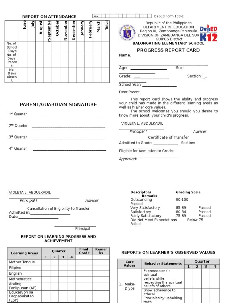 Form 138 e grade 2 vrogue co