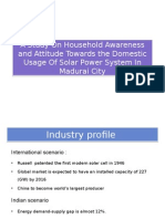 A Study On Household Awareness and Attitude Towards