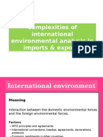 Complexities of International Environmental Analysis in Imports & Exports