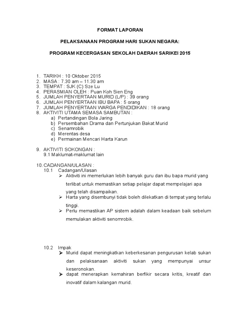 Format Laporan | PDF