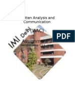 (WAC) Assignment 3: Written Analysis and Communication