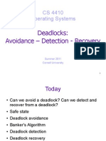 CS 4410 Operating Systems: Deadlocks: Avoidance - Detection - Recovery