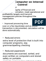 Effects of Computer On Internal Control