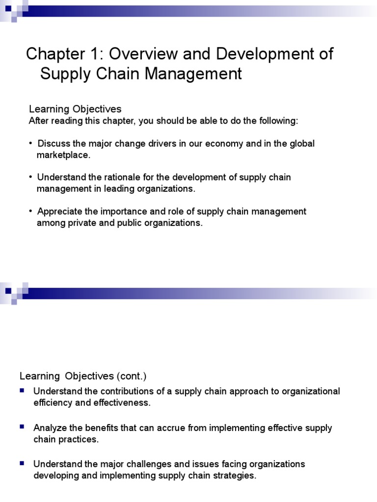 Chapter 1 Overview and Development of Supply Chain Management | PDF ...