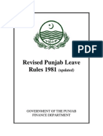 Revised Punjab Leave Rules 1981 Updated 0