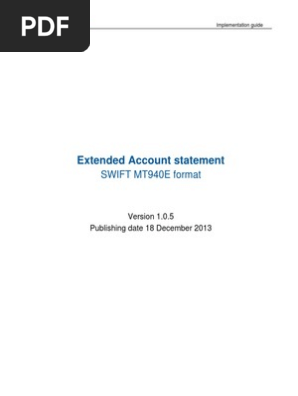 Mt940e Extended Account Statement Debits And Credits Financial