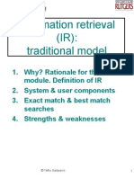 Information Retrieval (IR) : Traditional Model