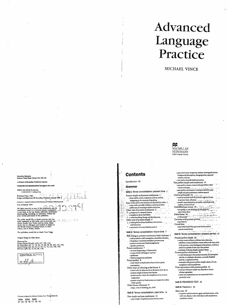 Advanced Language Practice | PDF