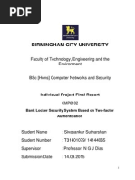 Download Bank Locker Security System Based on Two-Factor Authentication Project Report by Ssutharshan by Sutharshan Sharma SN285738311 doc pdf