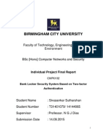 Bank Locker Security System Based on Two-Factor Authentication Project Report by S.sutharshan