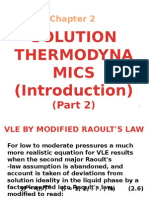 Solution Thermodynamics Introduction