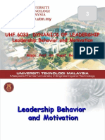 Leadership Behavior and Motivation