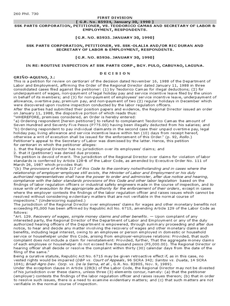 Labor Case | PDF | Employment | Labour Law