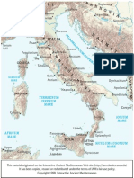 Mapa de Italia Física