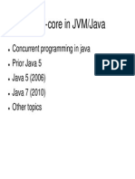 Multi-Core in JVM/Java: Concurrent Programming in Java Prior Java 5 Java 5 (2006) Java 7 (2010) Other Topics
