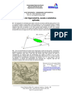 UFPR disciplina de topografia exercícios trigonometria escala estatística